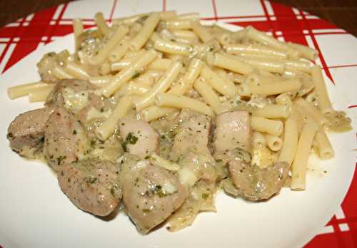 Rognons blancs ou animelles (testicules) d'agneau sauce au Chablis et Chaource