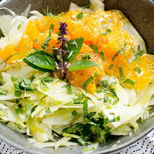 Salade fenouil, orange, et basilic thaï