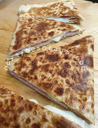 Wrap dinde et fromage à la poêle express