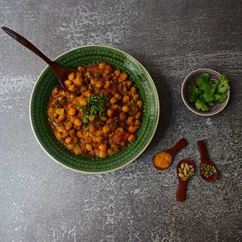 Chana masala (curry de pois chiches) (végétalien, vegan) —