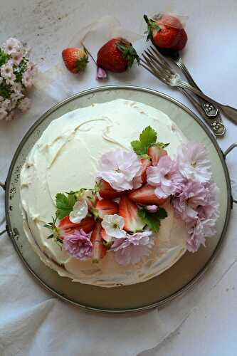 Layer Cake  aux fraises anniversaire