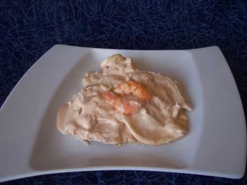 Raviolis aux crevettes et pancetta