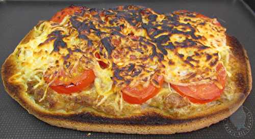 Tartine tomate, thon et fromage