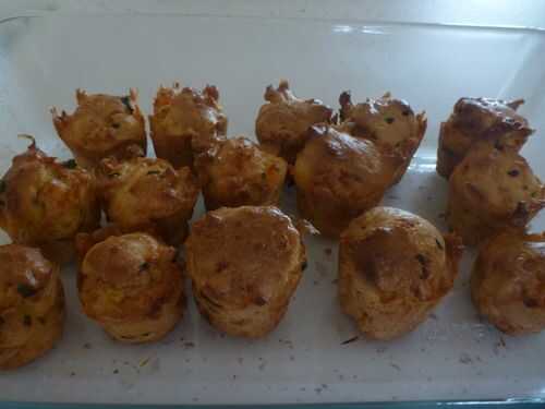 Mini muffins aux crevettes et ciboulette
