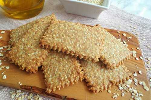 Crackers Salés aux Flocons d’Avoine