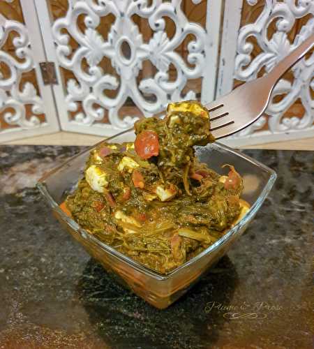 Curry d’épinards à la féta façon Palak Paneer