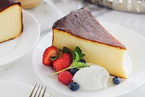 Cheesecake basque au thermomix - un délicieux gâteau au fromage