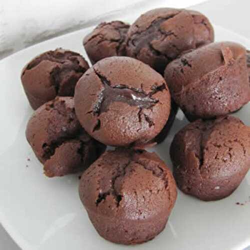 Muffin chocolat coeur de nutella - recette facile à la maison.