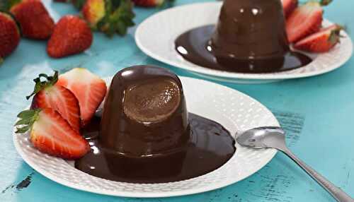 Panna cotta au chocolat noir au thermomix - recette facile du dessert.