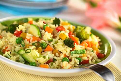 Riz aux légumes de la saison - pour votre dîner léger ce soir.