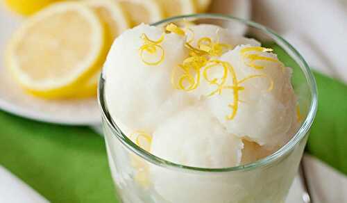 Sorbet citron facile au thermomix - un dessert rafraichissant et pas cher