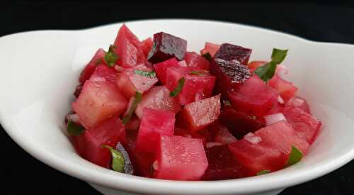 Salade de betteraves rouges. Une recette économique à faire en été.
