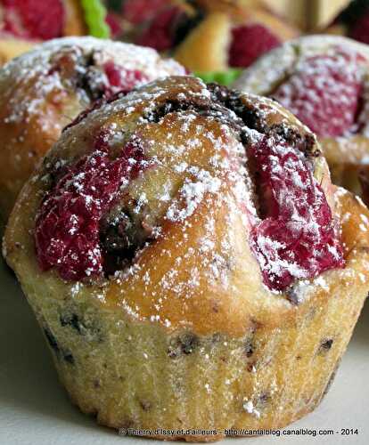 Muffins allégés framboise-choco et Stevia PureVia