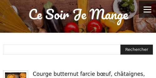 Ce soir je mange... |