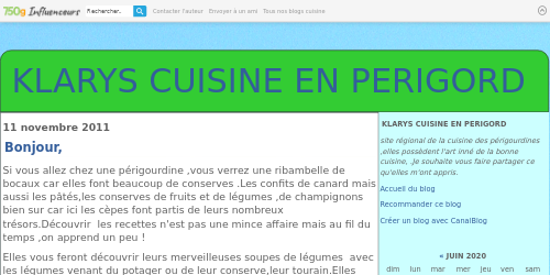 KLARYS CUISINE EN PERIGORD