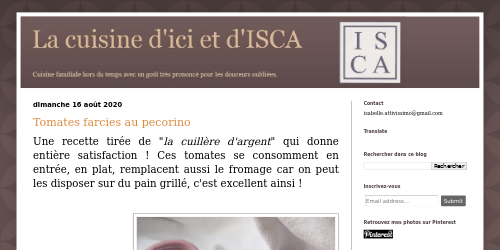 La cuisine d'ici et d'ISCA