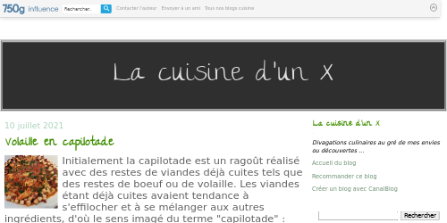 La cuisine d'un X