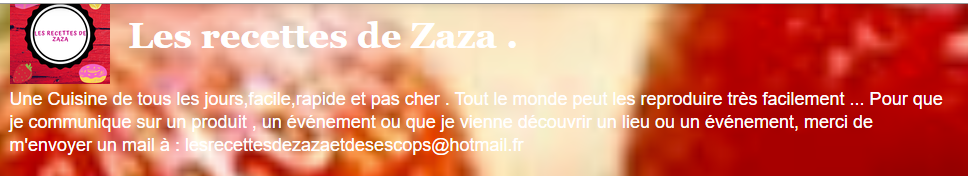 Les recettes de Zaza