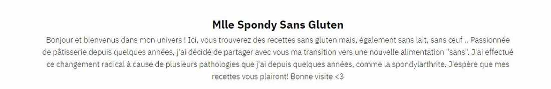 Mlle Spondy Sans Gluten