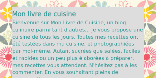 Mon livre de cuisine