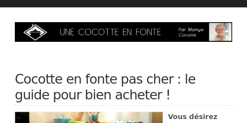 Une Cocotte en fonte