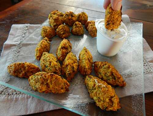 Boulettes de courgettes, oignon et flocons d'avoine