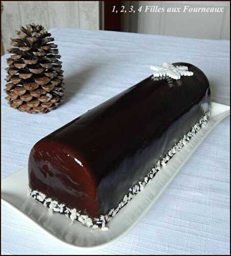 Bûche de Noël Chocolat - Noix de coco