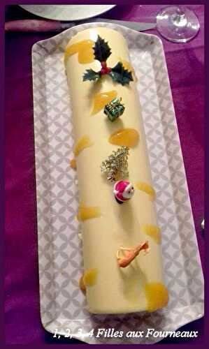 Bûche Framboise - Fruits exotiques simple et rapide à réaliser - 1, 2, 3, 4 filles aux fourneaux