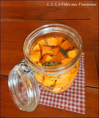 Courge butternut au thym lactofermentée pour l'apéritif