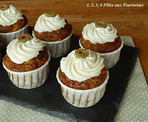 Cupcakes salés et sa chantilly au fromage de brebis  (ou de chèvre)