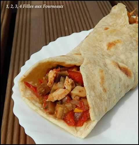 Fajitas au poulet et sa garniture provençale