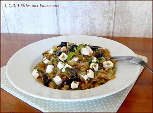 Poêlée d'épeautre aux courgettes et feta