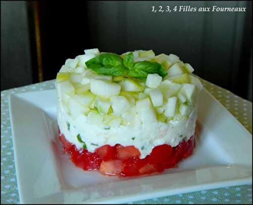 Tartare Concombre, Tomate, Fromage frais ail et fines herbes