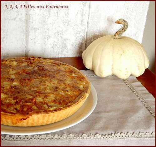 Tarte au pâtisson, Fourme d'Ambert et noisettes