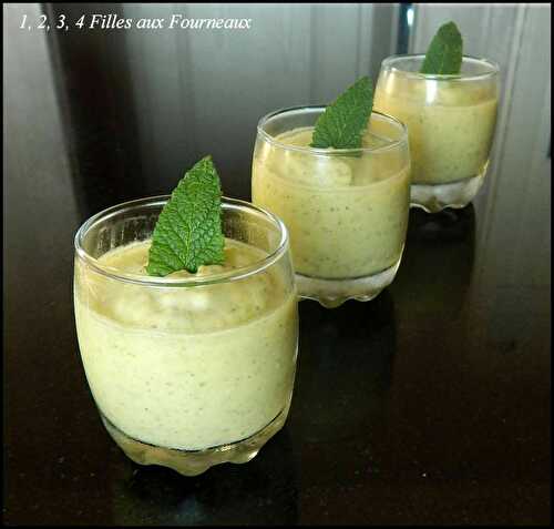 Velouté froid Courgette, Menthe et Pois chiches