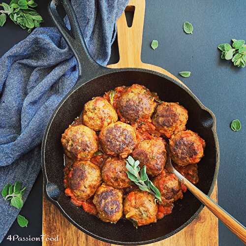 Boulettes de viande à la ricotta & origan - Ottolenghi