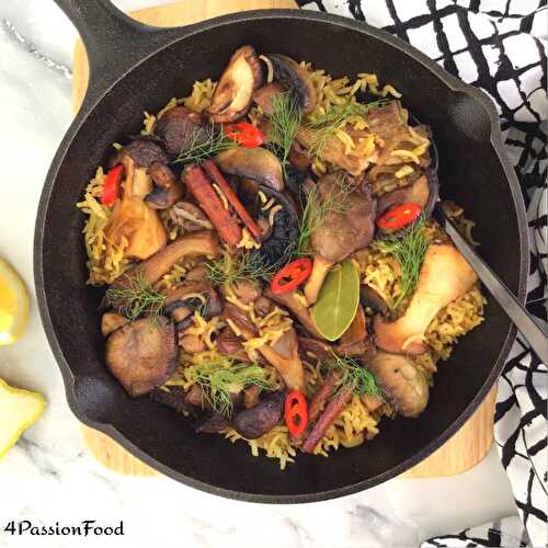 Riz pilaf aux champignons sauvages - Meera Sodha - 4passionfood