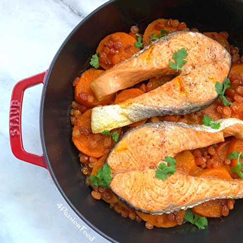 Tajine de saumon, patates douces et Ras El Hanout