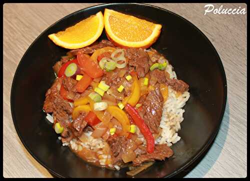 Wok de bœuf à l’orange  Recette Émission Manghjà Inseme