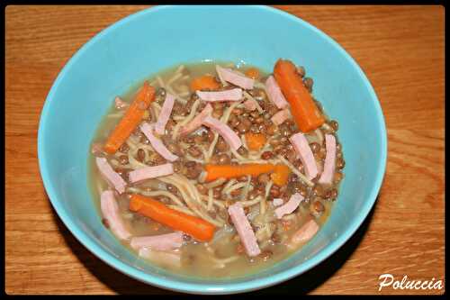 Minestrone de lentilles.