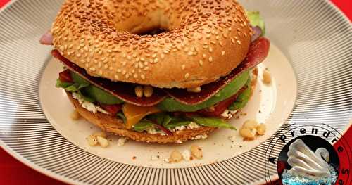 Bagels poivrons avocat