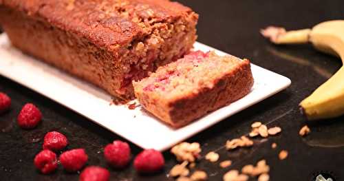 Banana bread sans gluten muesli framboises