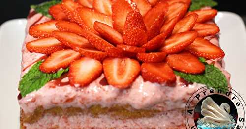 Bavarois mousseux aux fraises