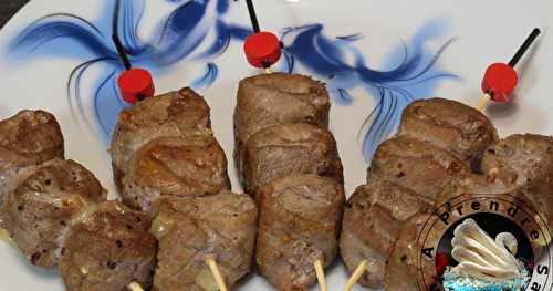 Brochettes japonaises bœuf fromage