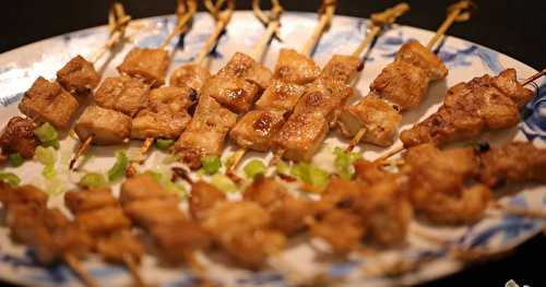 Brochettes japonaises Yakitori au poulet