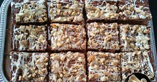 Brownies aux noix base au caramel