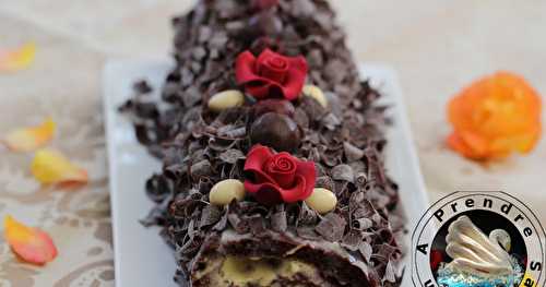 Bûche chocolat griottes