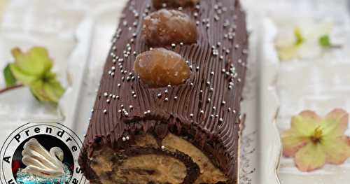 Bûche chocolat marrons glacés