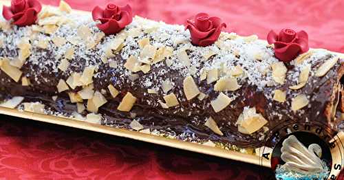 Bûche chocolat noix de coco