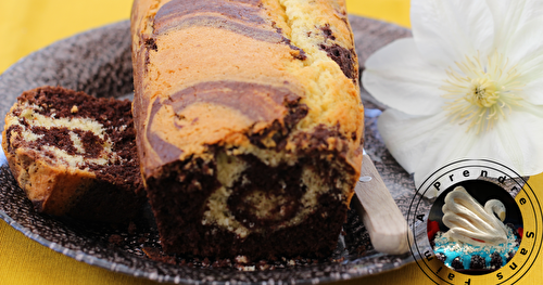 Cake marbré amandes chocolat en vidéo